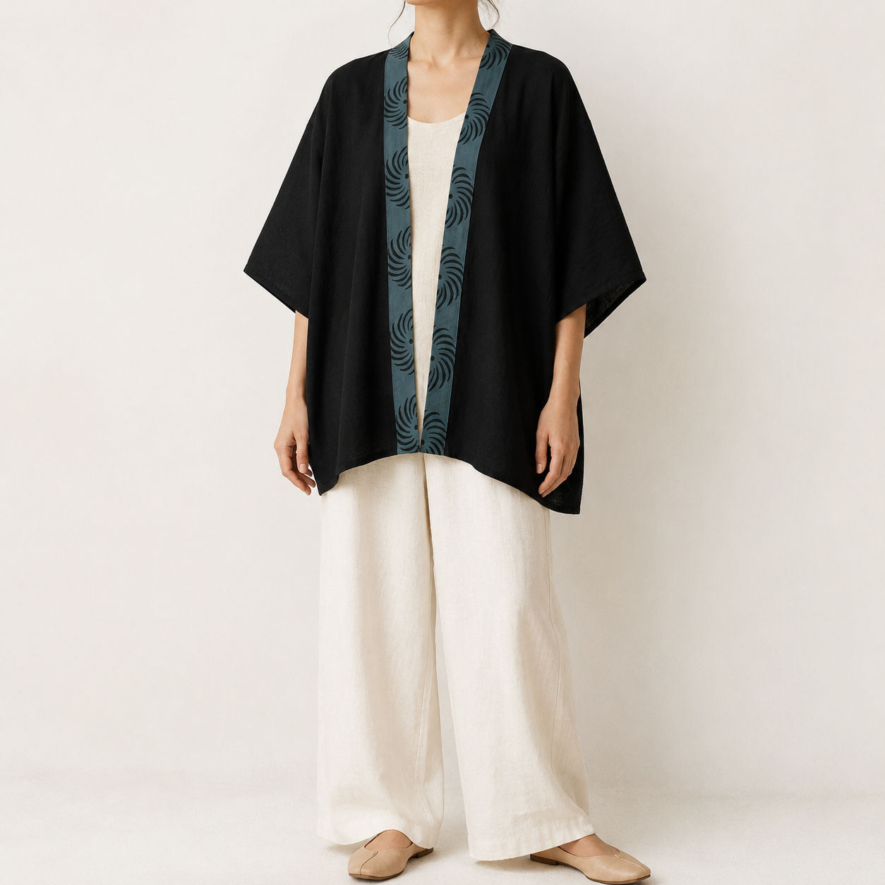 Arika Cotton Shrug- Midnight Black