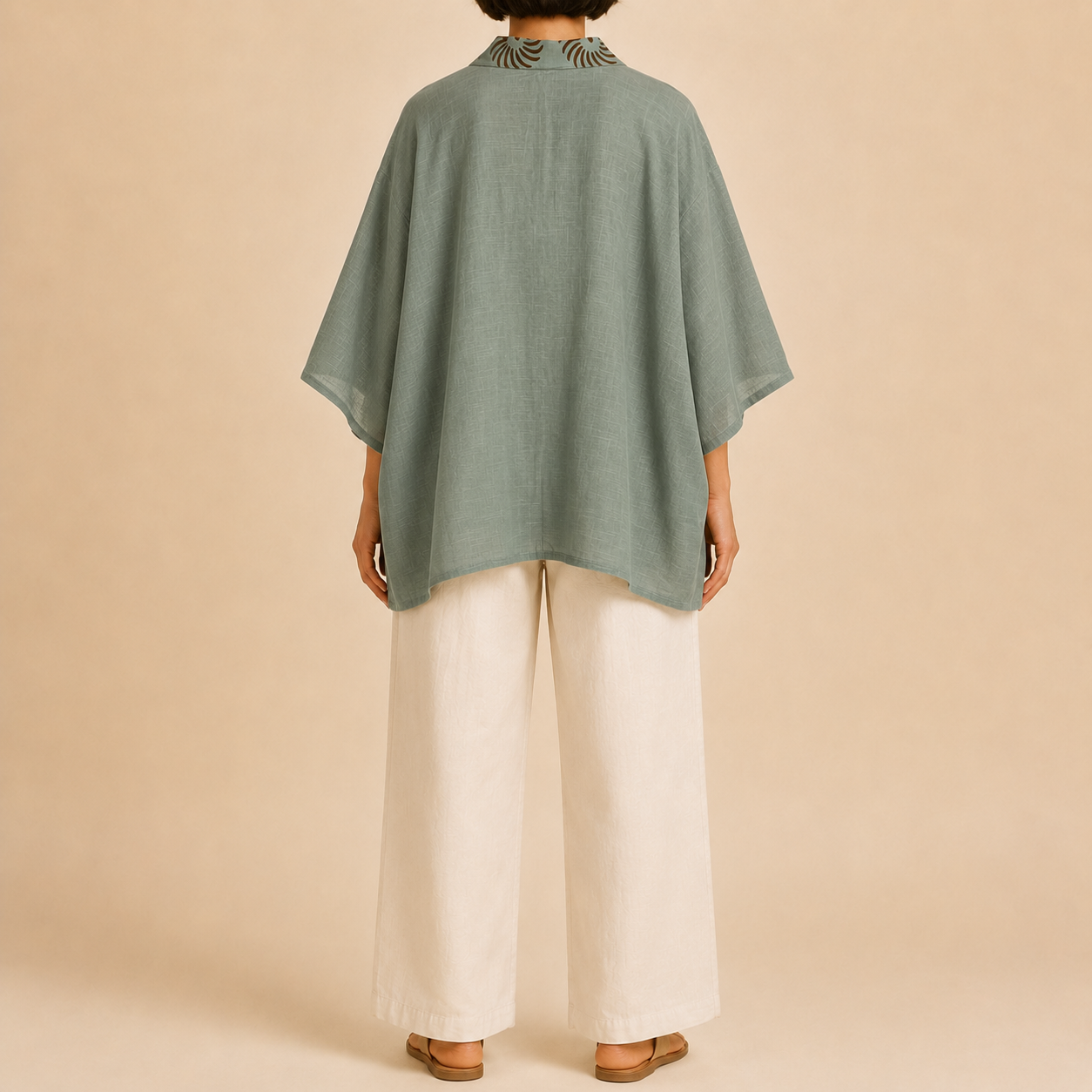Arika Cotton Shrug- Sage Green