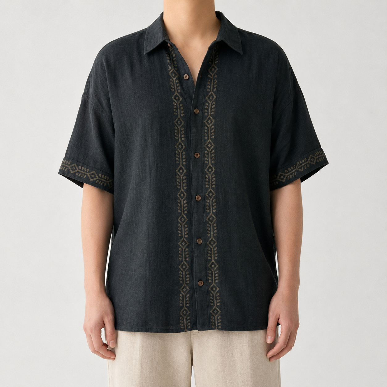 Rahgir Cotton Unisex Shirt 2.0 - Black