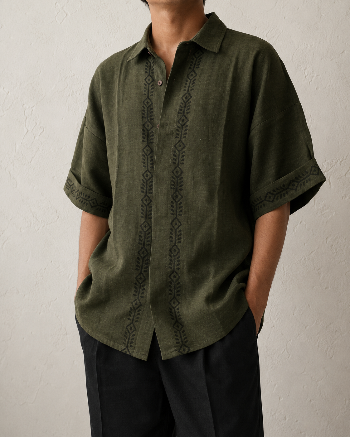 Rahgir Cotton Unisex Shirt 2.0 - Forest Green