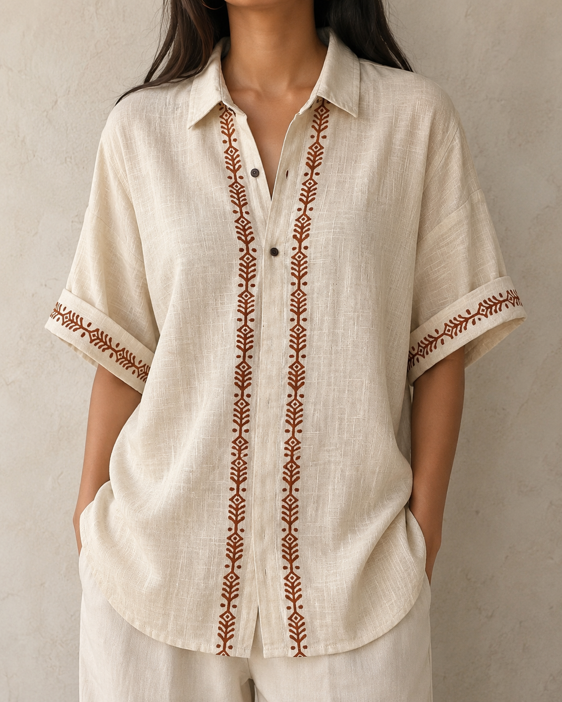 Rahgir Cotton Unisex Shirt 2.0 - Cream