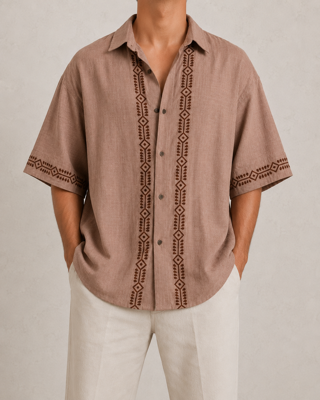 Rahgir Cotton Oversize Shirt 2.0 - Beige