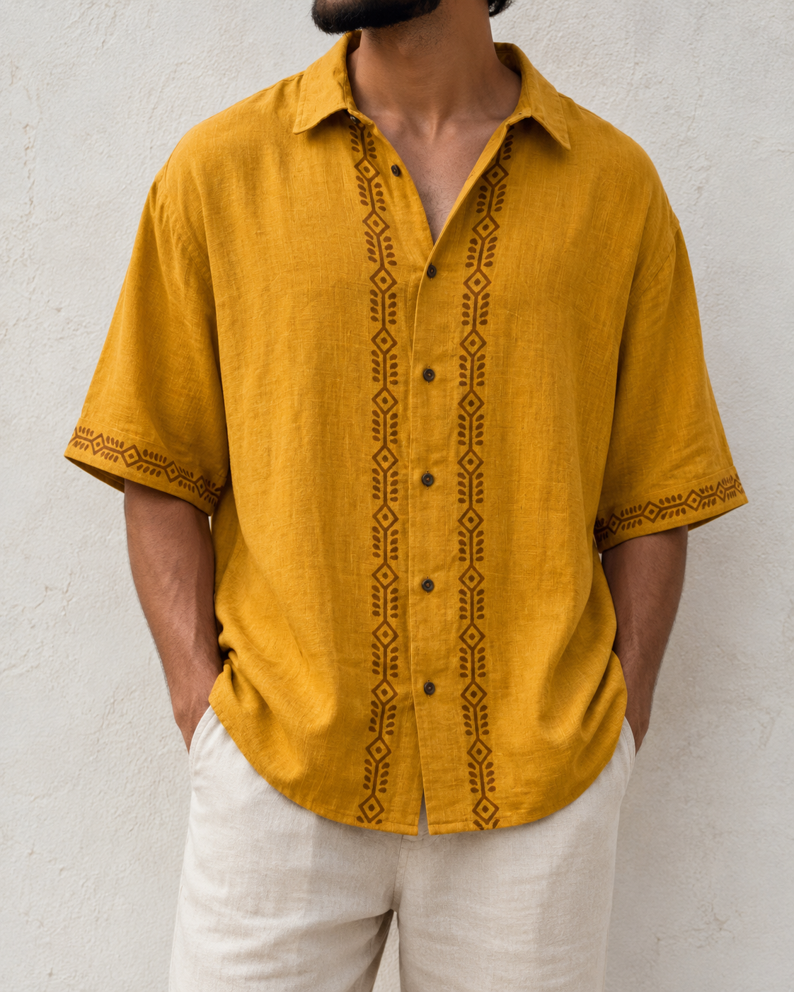 Rahgir Cotton Oversize Shirt 2.0 - Mustard