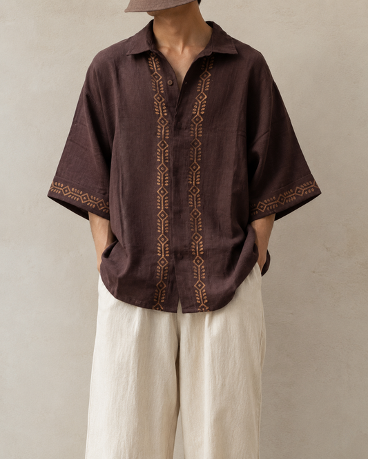 Rahgir Cotton Oversize Shirt 2.0 - Brown