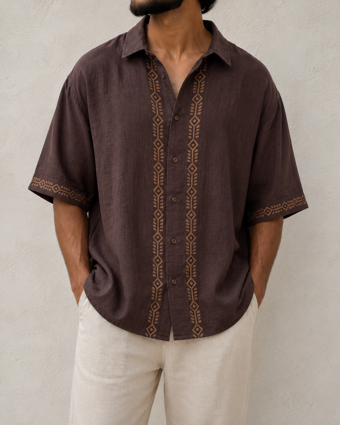 Rahgir Cotton Oversize Shirt 2.0 - Brown