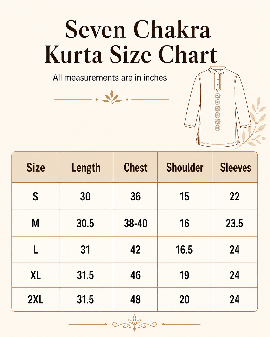 7 Chakra Kurta - Black (Mulicolour Chakra)