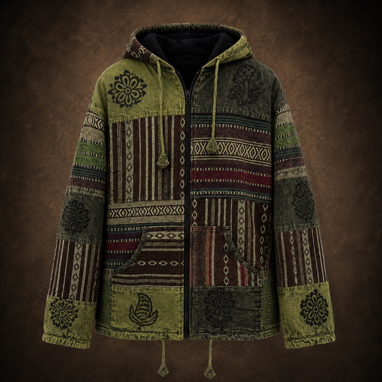 Pahadi Thread Jacket - Forest