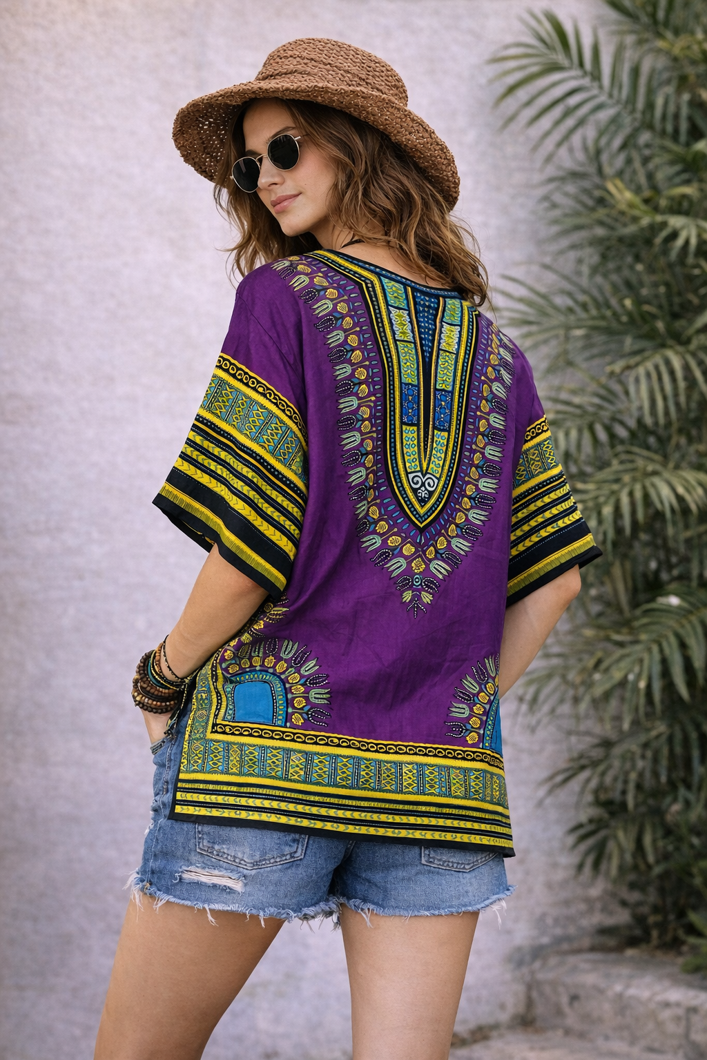 Dashiki Shirt - purple