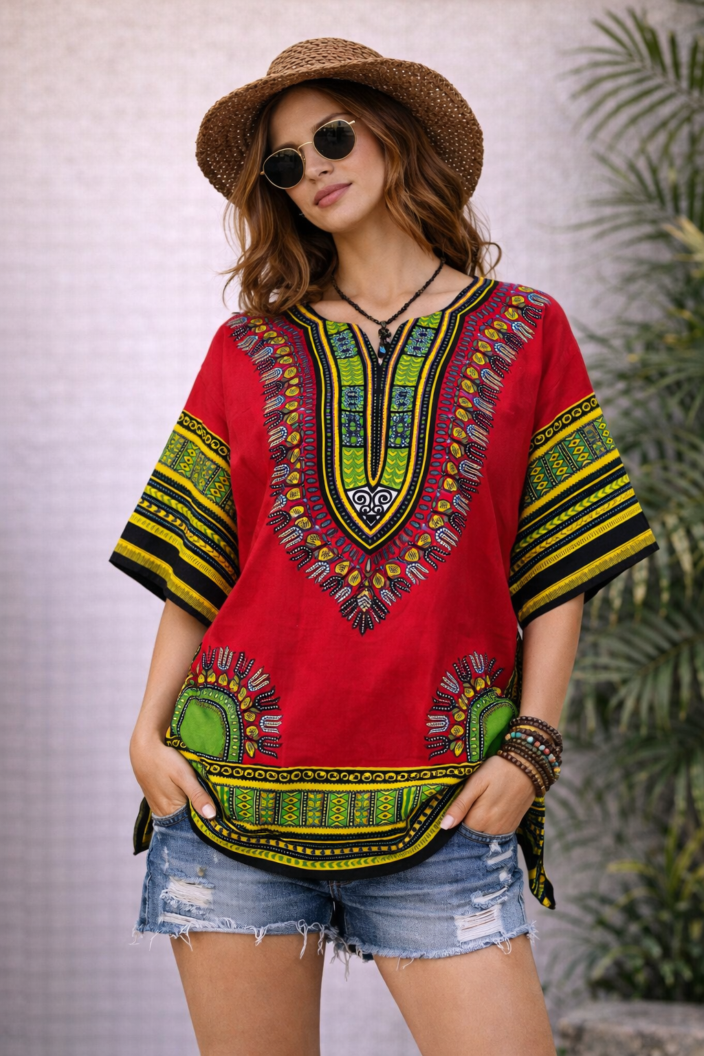 Dashiki Shirt - Red