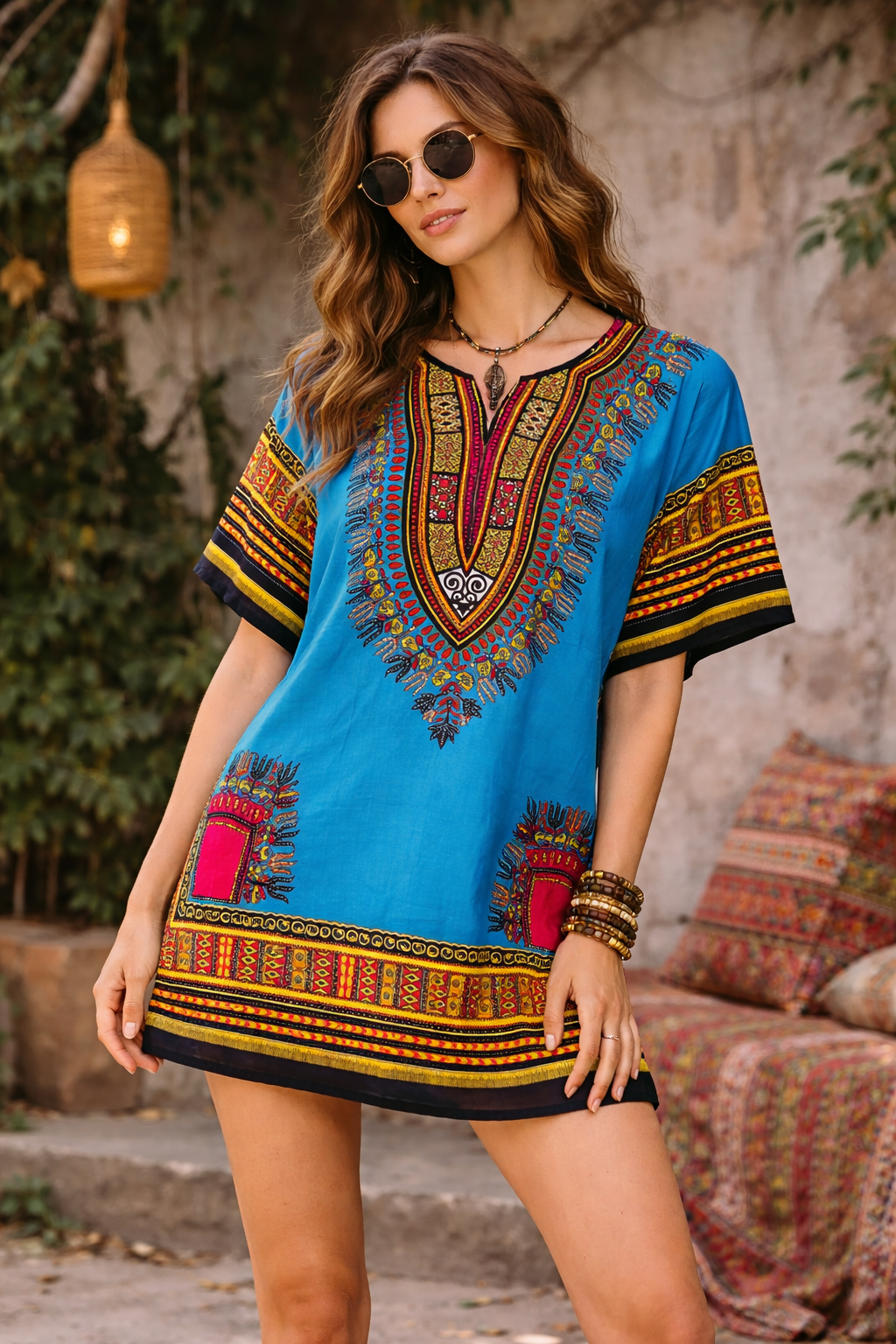 Dashiki Shirt - Blue