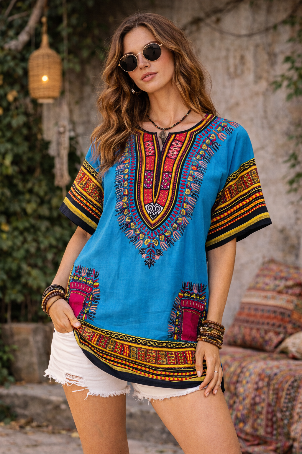 Dashiki Shirt - Blue