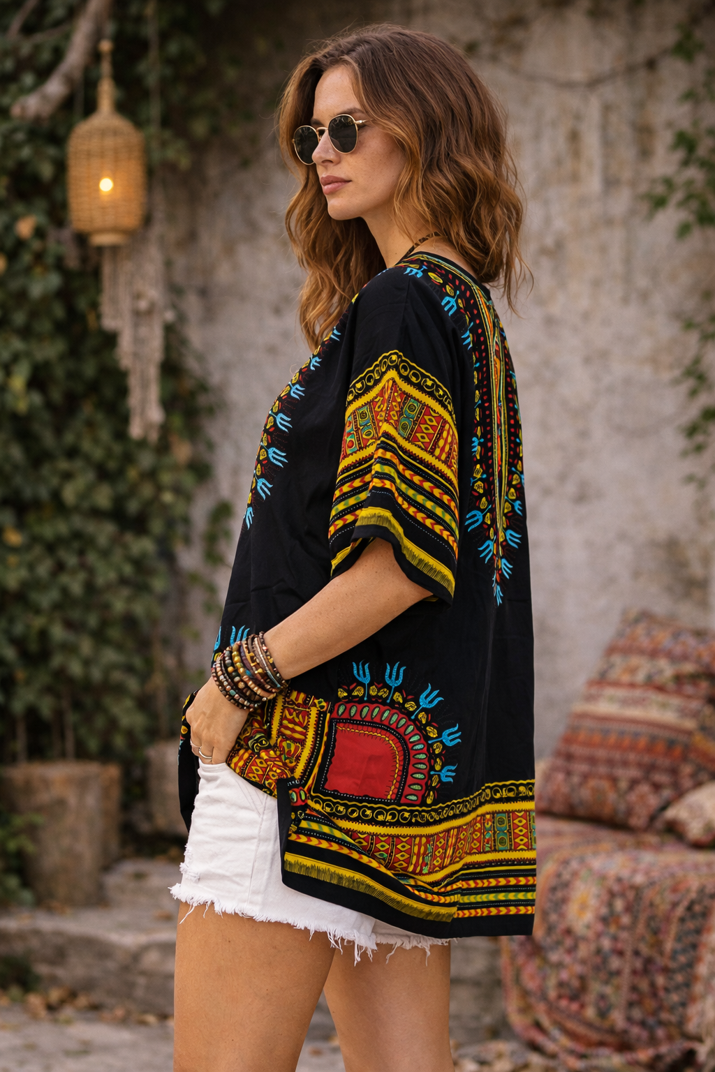 Dashiki Shirt- Black