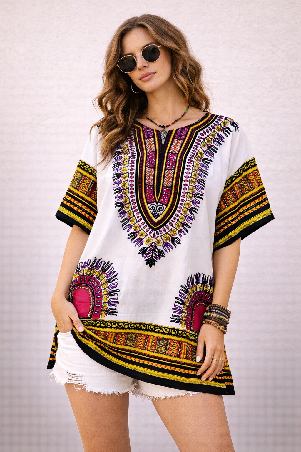 Dashiki Shirt - White