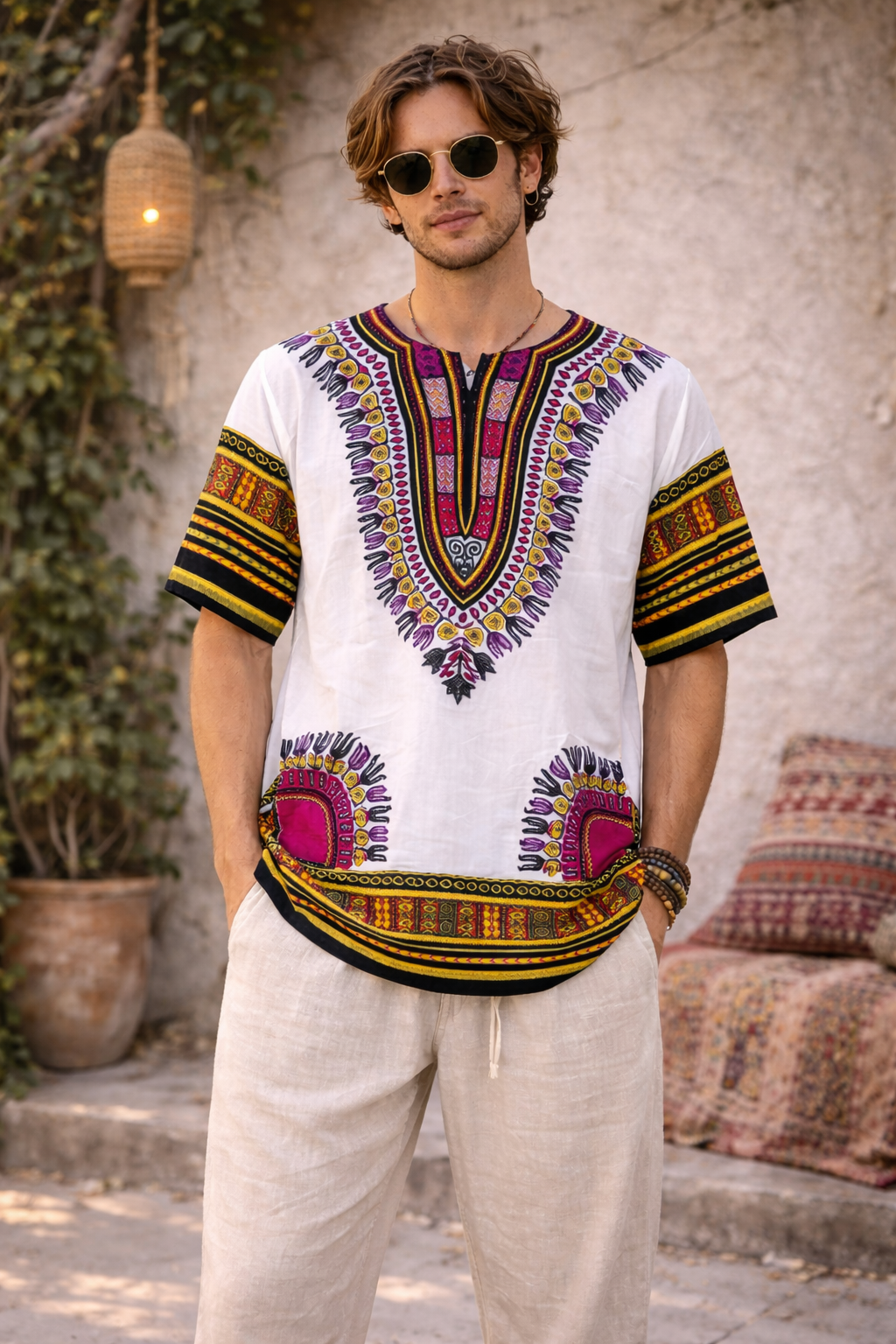 Dashiki Shirt - White