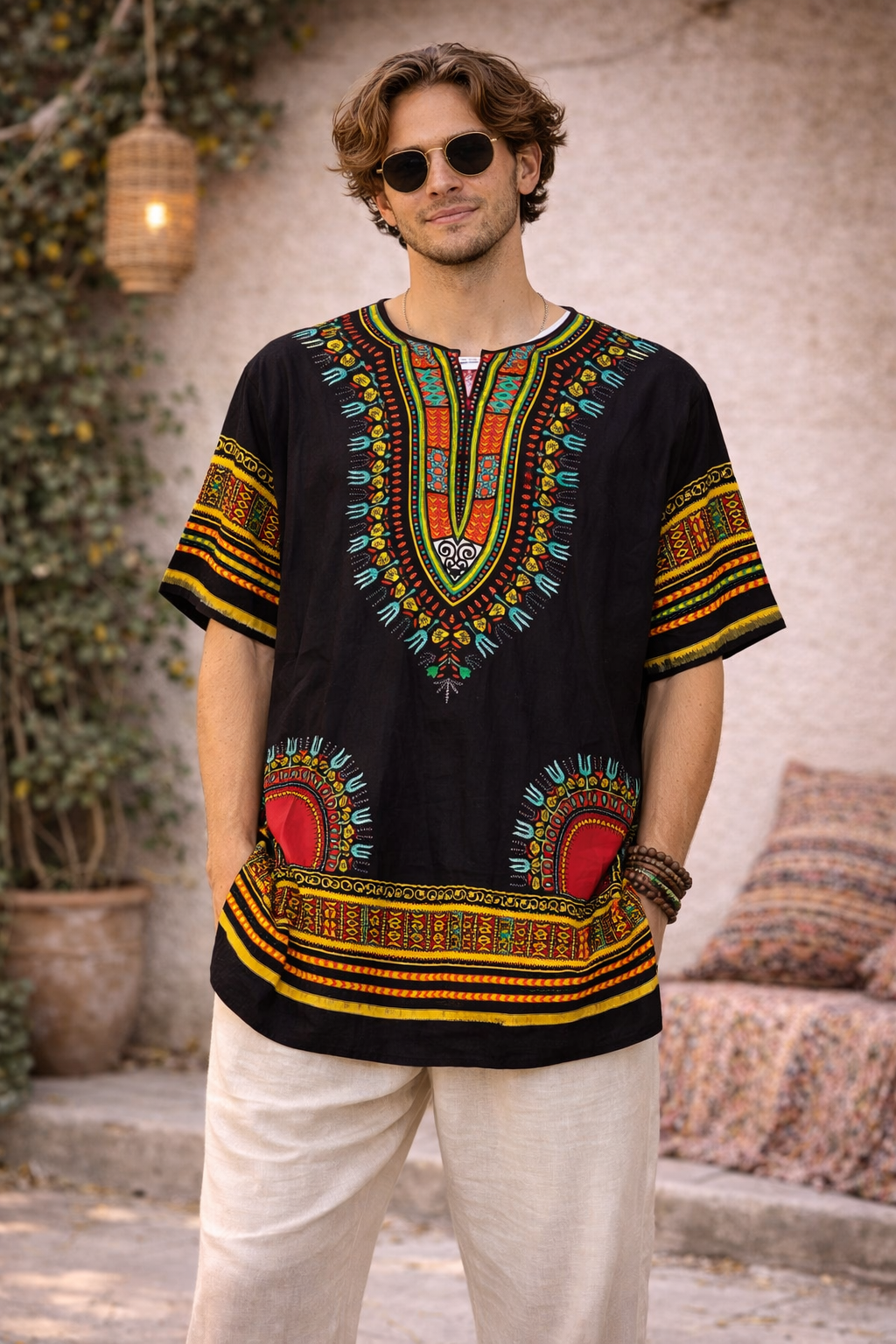 Dashiki Shirt- Black