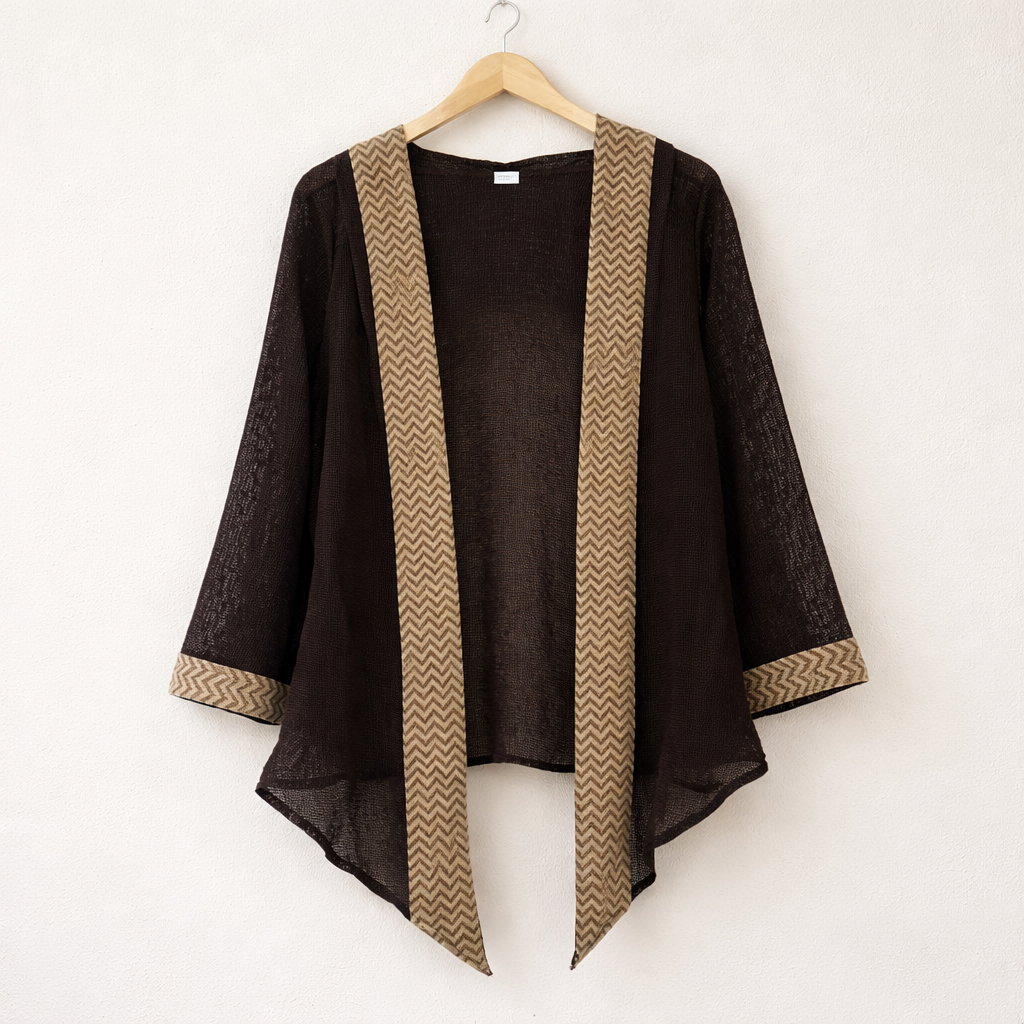 Kabira Cotton Shrug - Claywood Brown