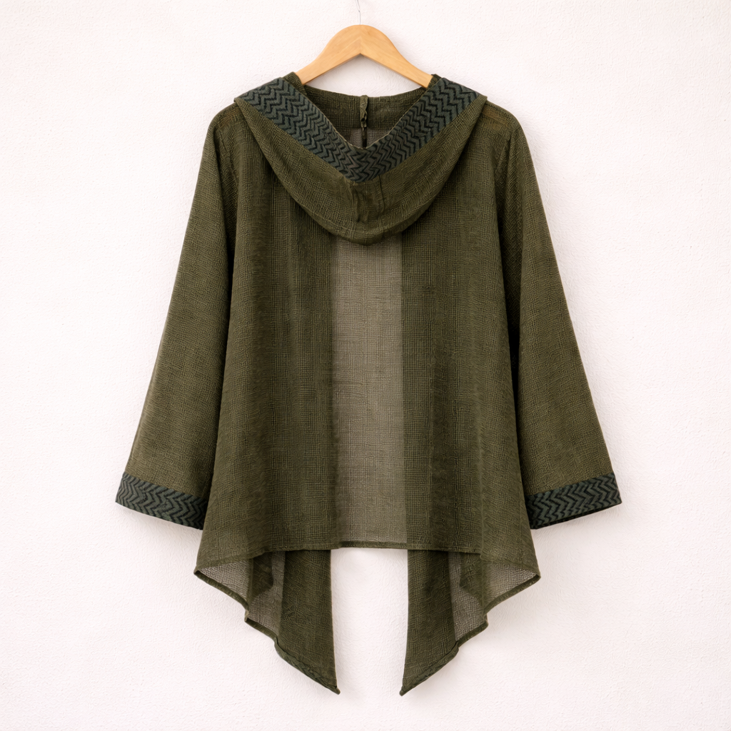 Kabira Cotton Shrug - Olive Green