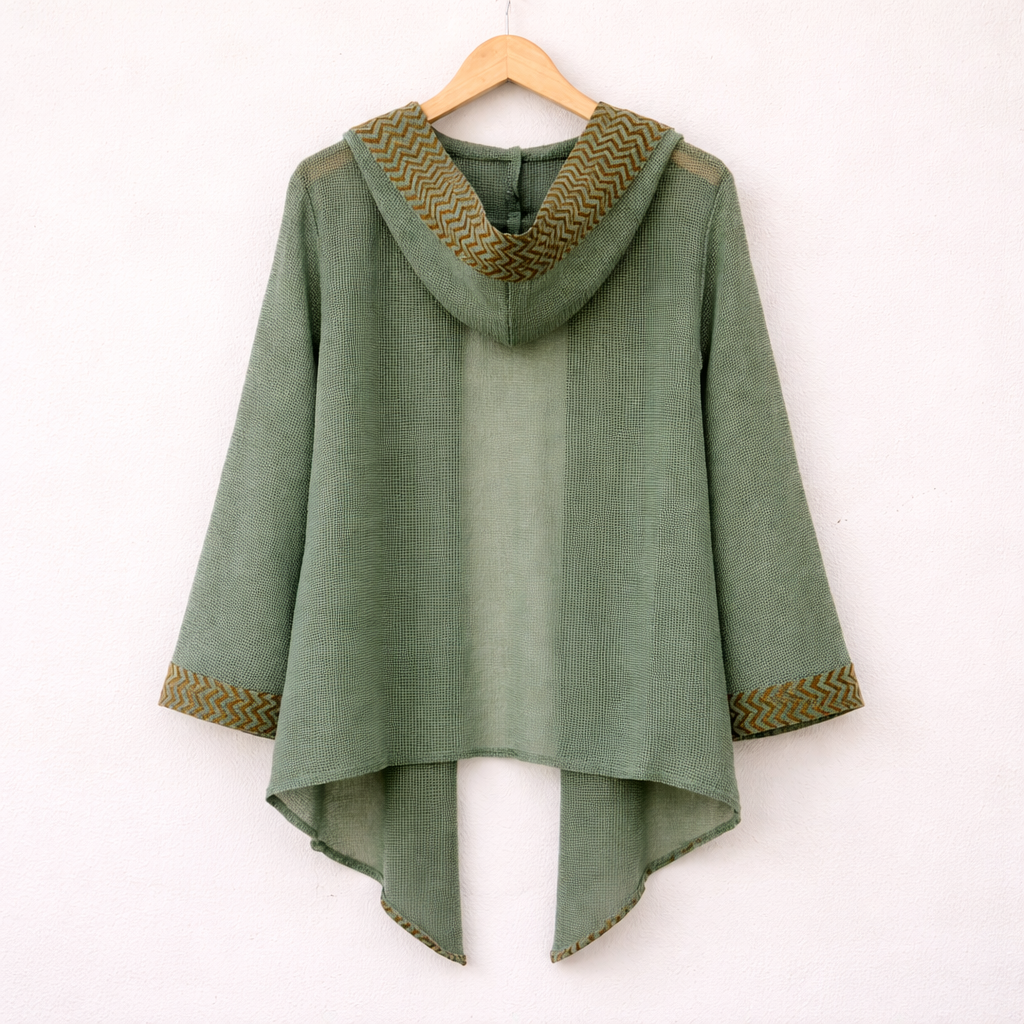 Kabira Cotton Shrug - Sage Green