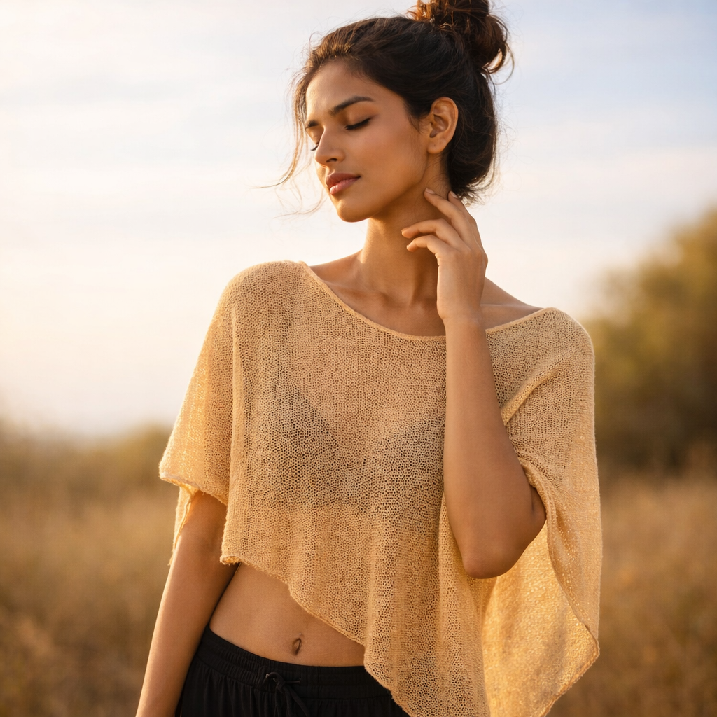 Shayra Cotton Top - Light Sand
