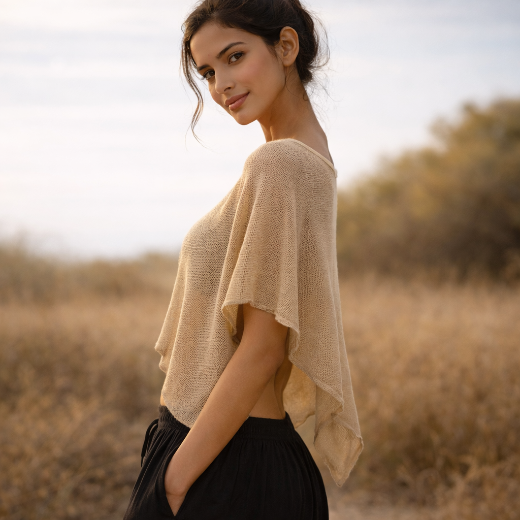 Shayra Cotton Top - Light Sand