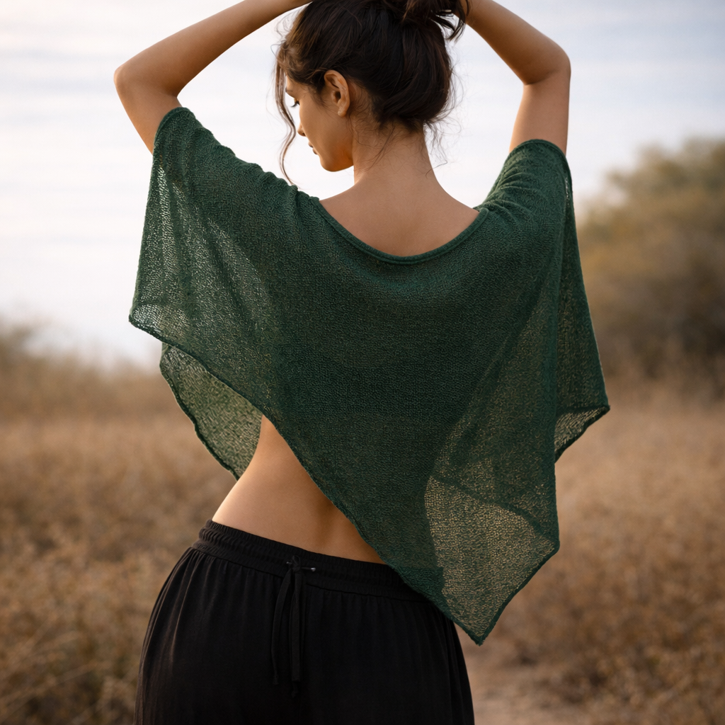 Shayra Cotton Top - Forest Green