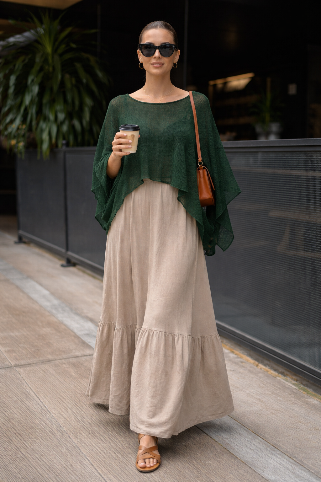 Shayra Cotton Top - Forest Green