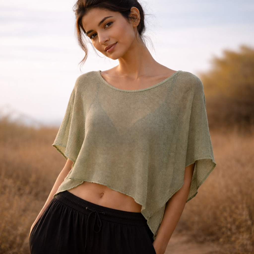 Shayra Cotton Top - Sage Green
