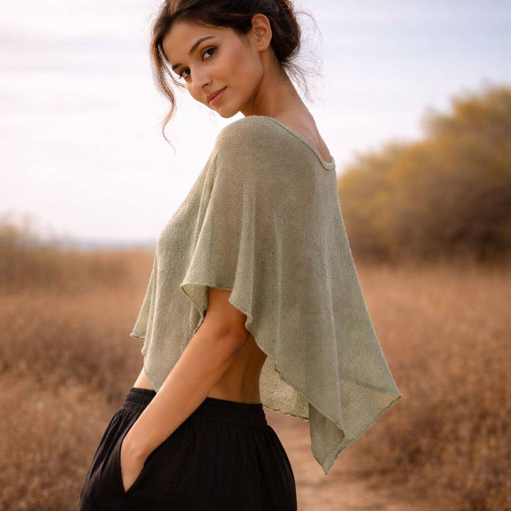 Shayra Cotton Top - Sage Green