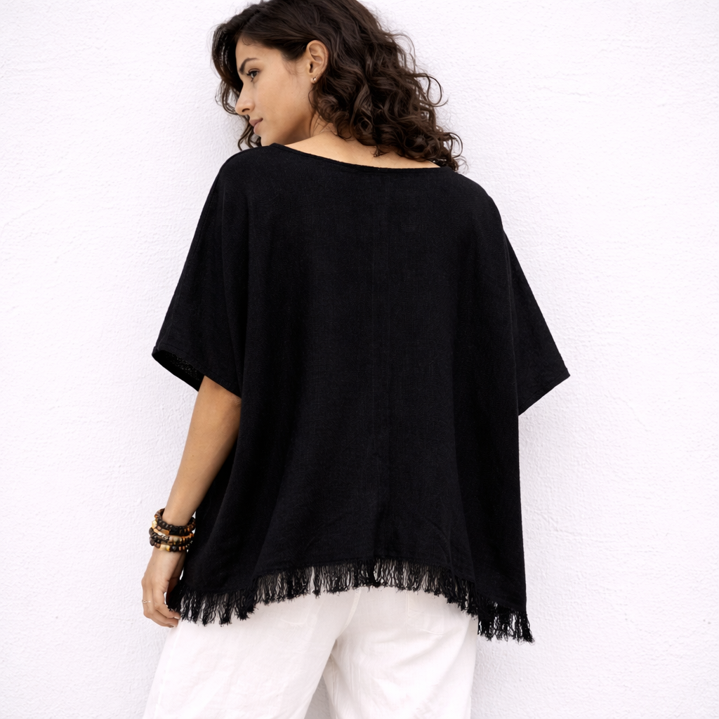 Fakira Cotton Top- MidNight Black