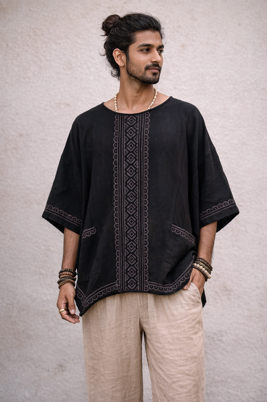 Bairan Cotton Top- Dark Night