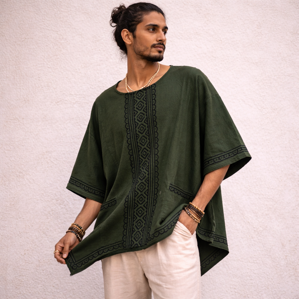 Bairan Cotton Top- Forest Green