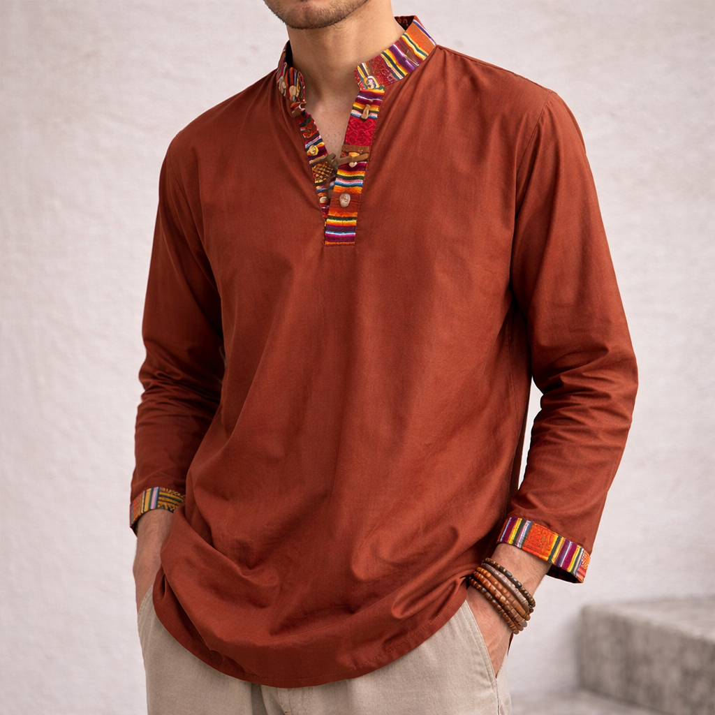 Nepali Kurta - Brown