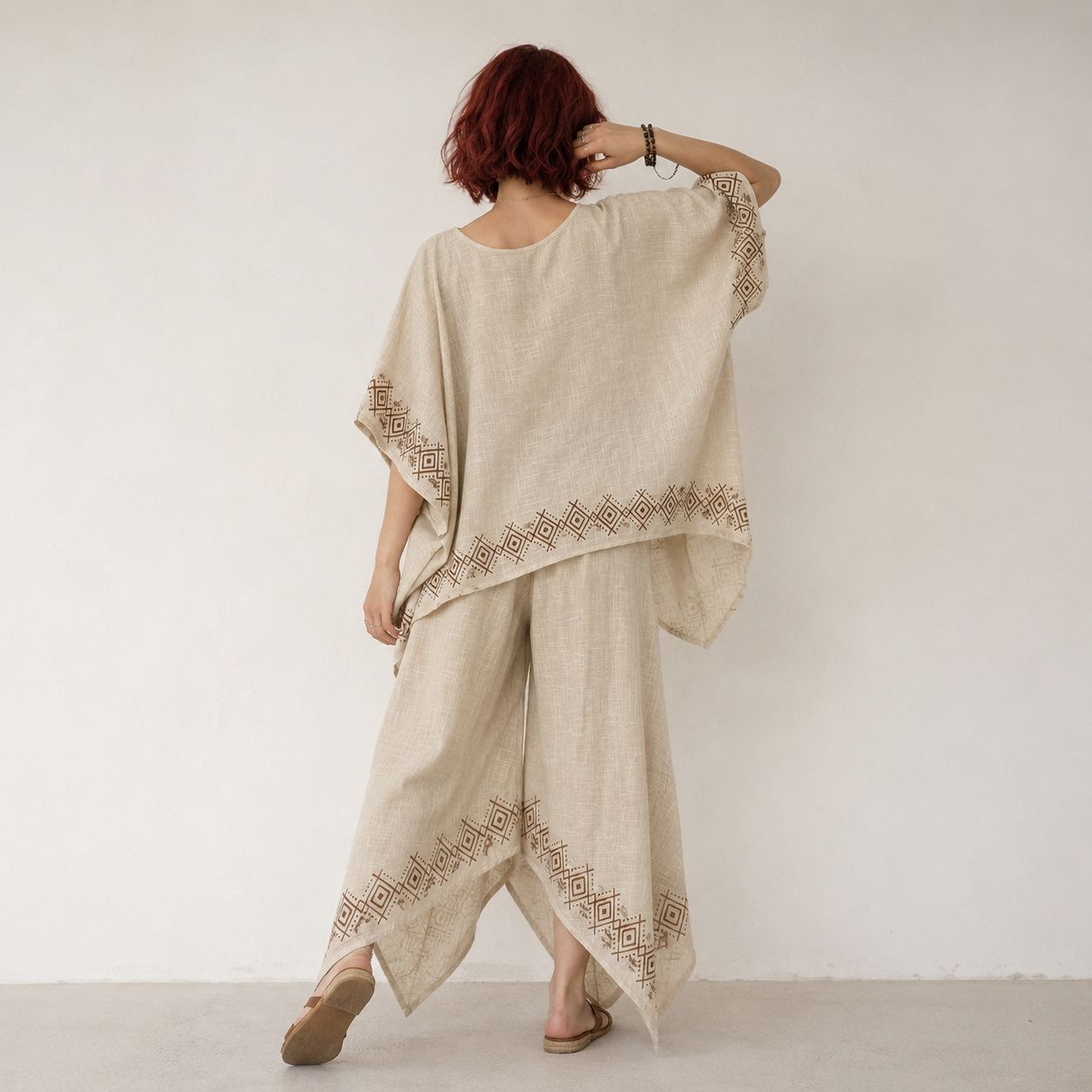MiMi Cotton Co-ord Set - Warm Cream