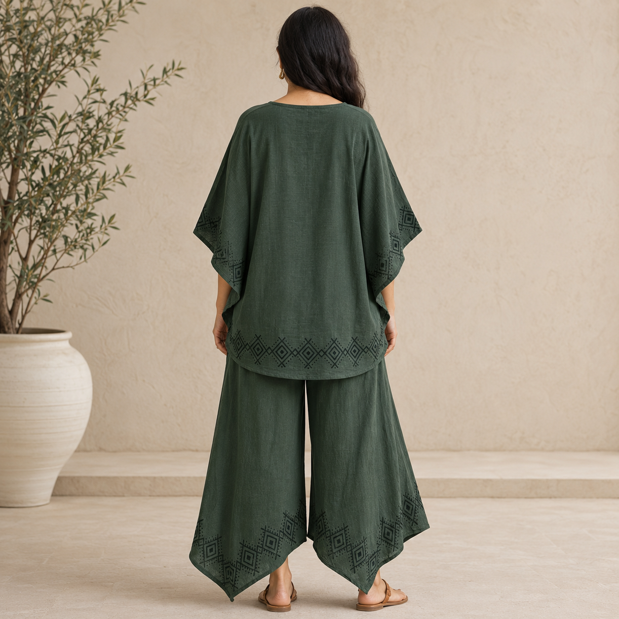 MiMi Cotton Co-ord Set - Forest