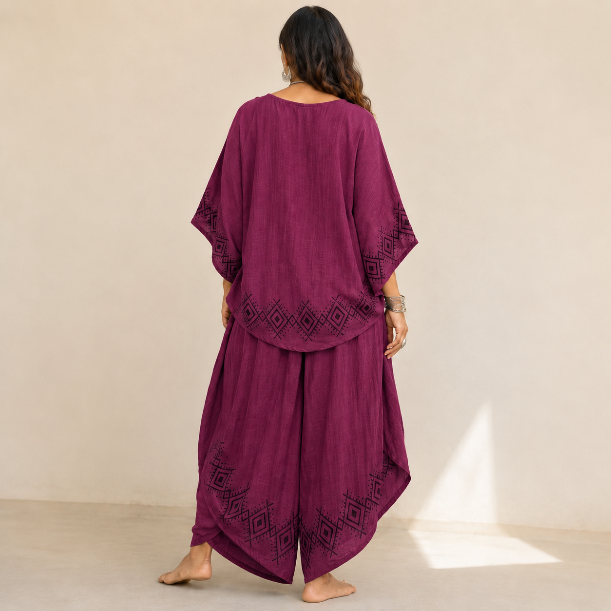 MiMi Cotton Co-ord Set - Berry