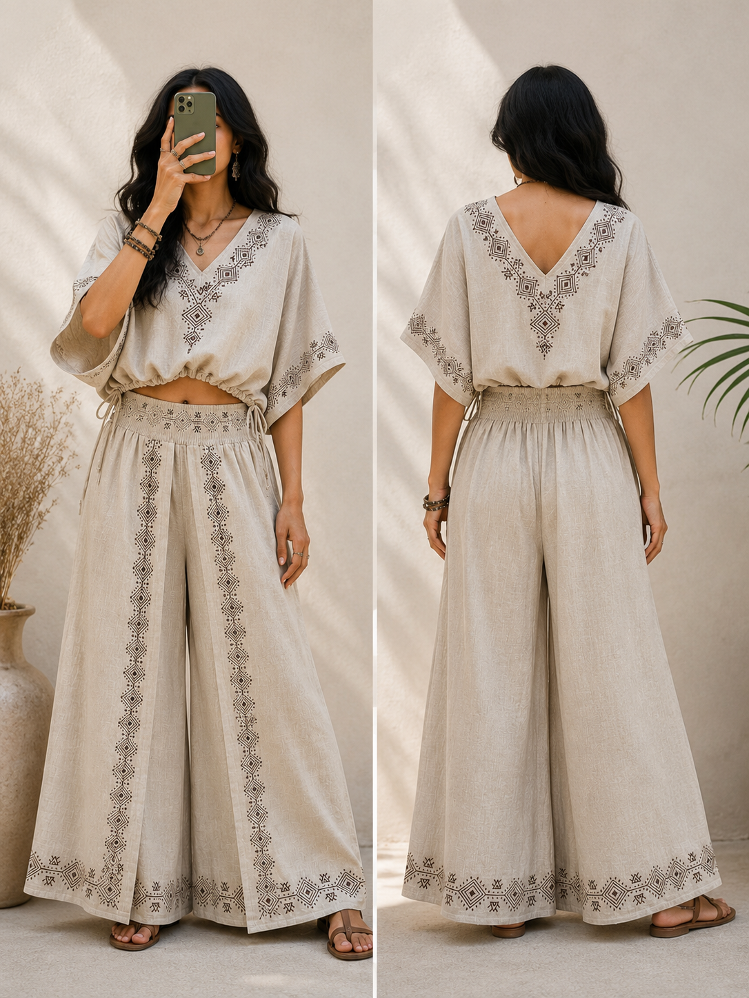 Zayra Co-ord Set- Warm Cream