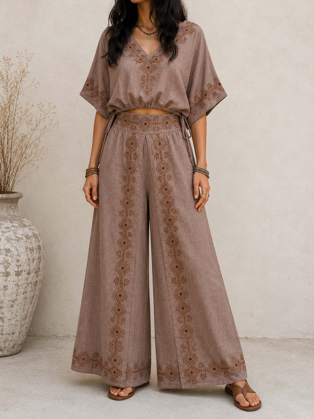 Zayra Co-ord Set- Light Sand