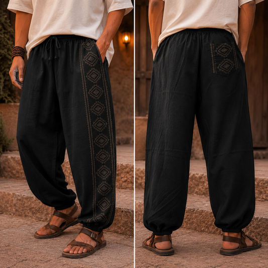 Moksha Cotton Pant- Midnight Black