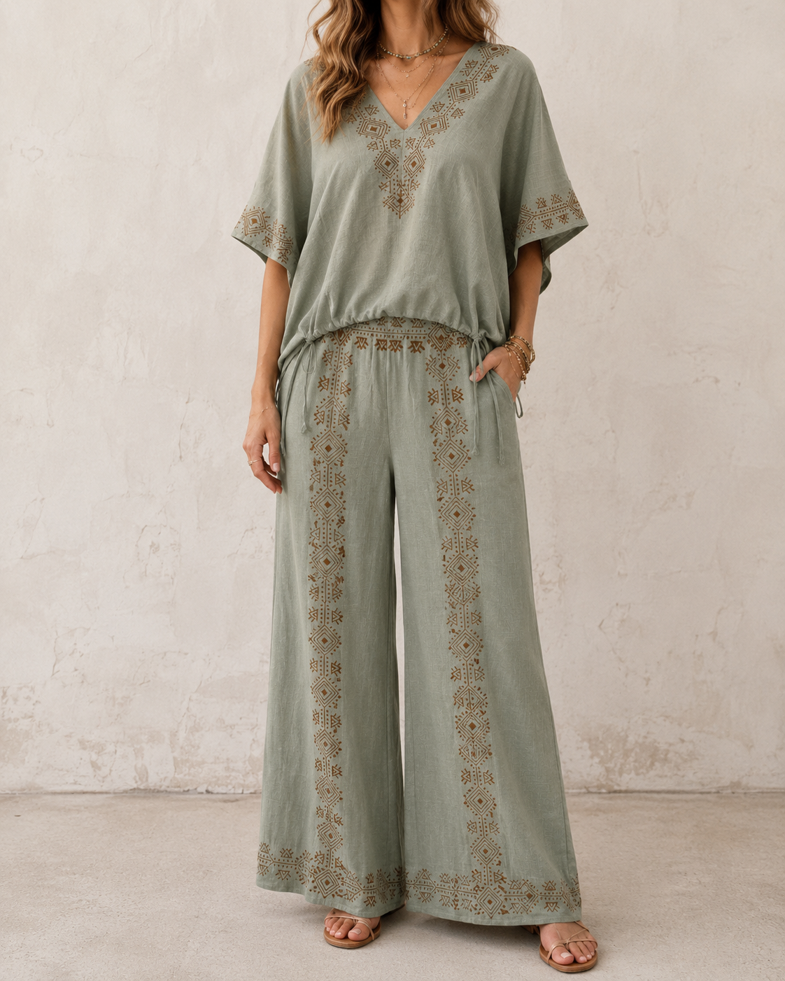 Zayra Co-ord Set- Sage Green