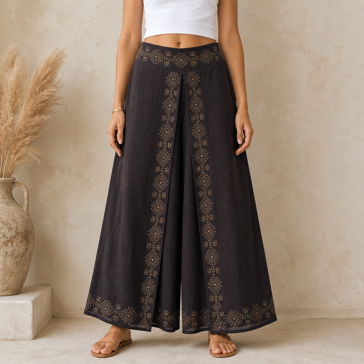 Mastani Cotton Pant- Claywood Brown