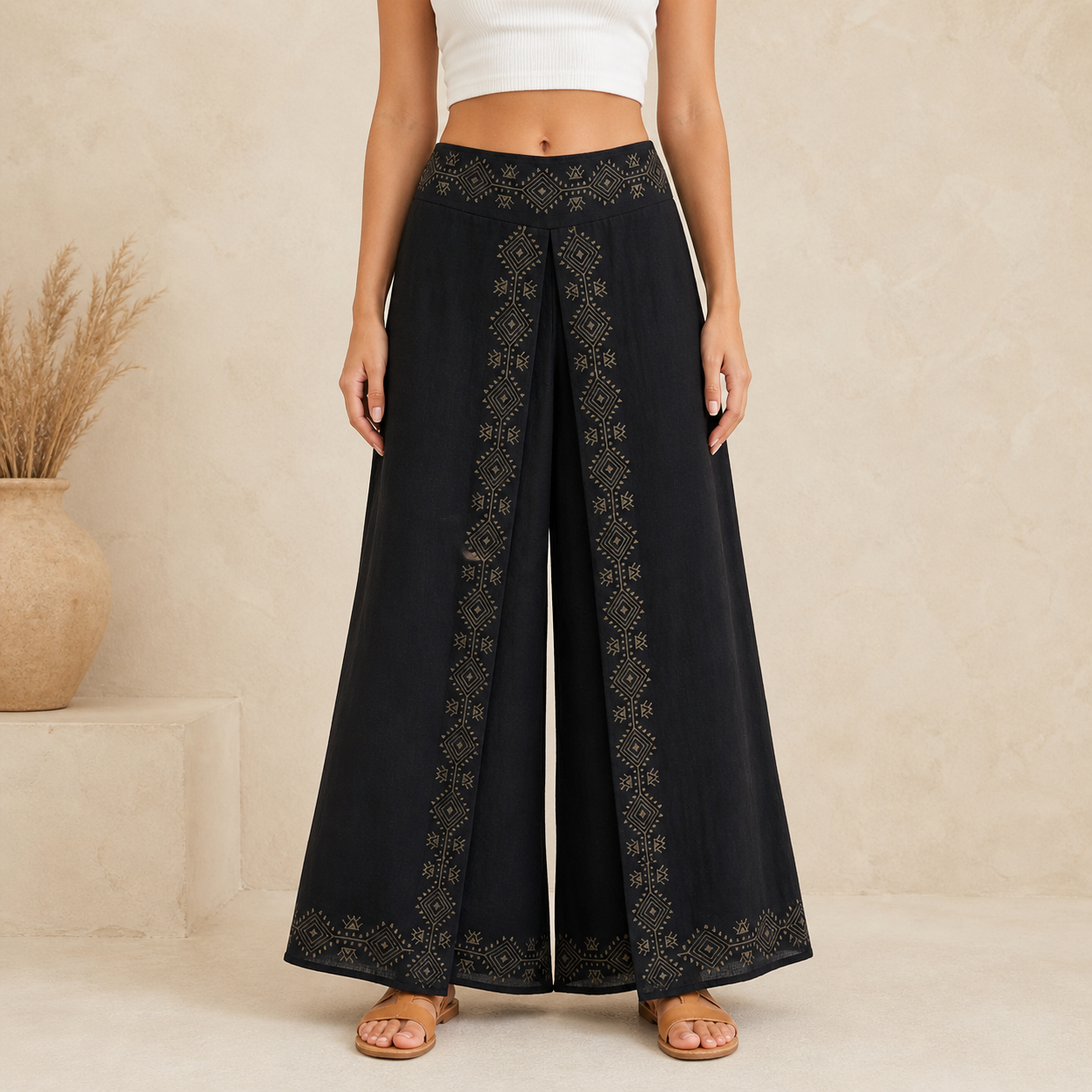 Mastani Cotton Pant- Midnight Balck