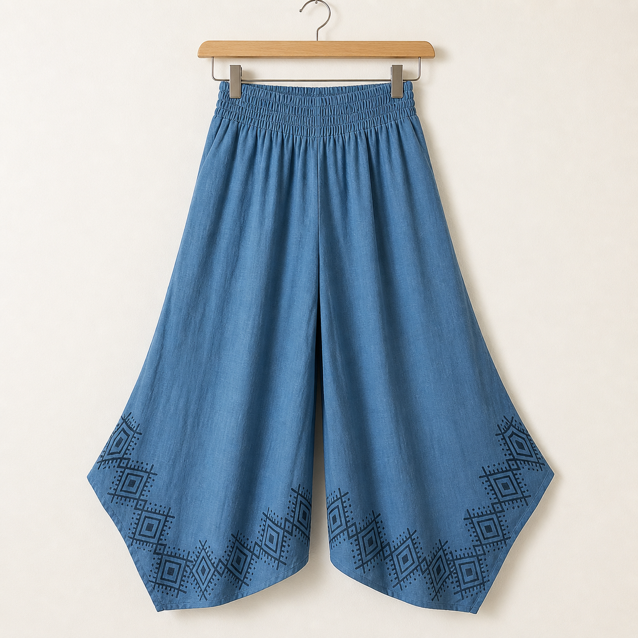 Radha Cotton Pants - Teal Blue