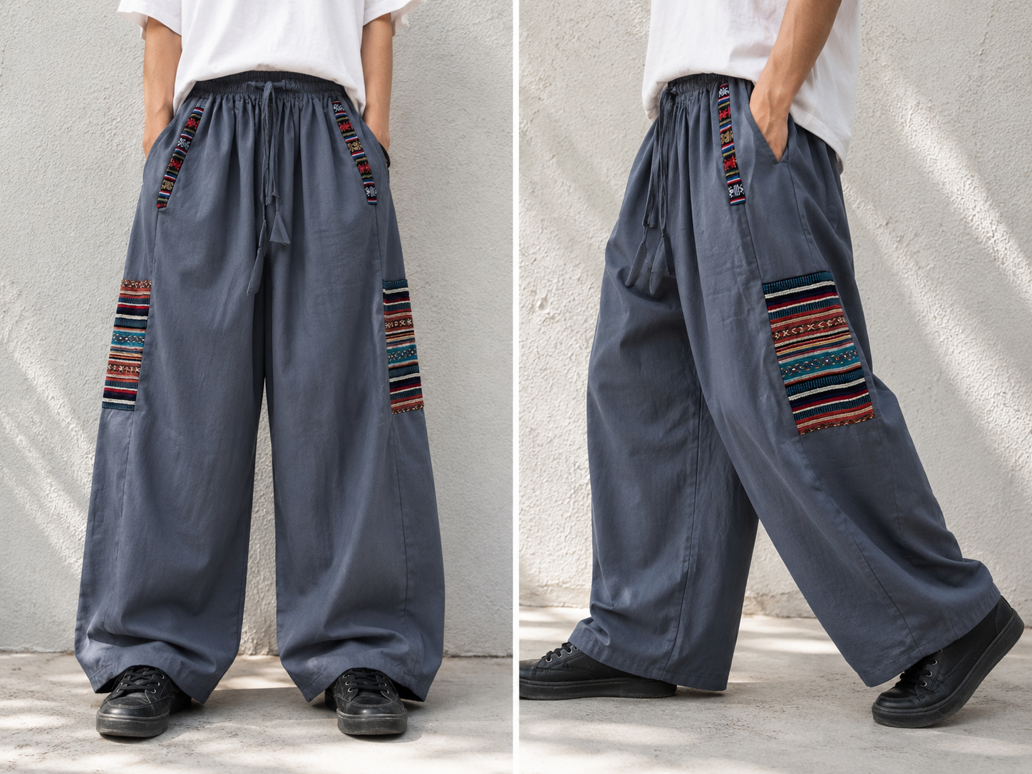 Pahadi Boho Pants - Grey