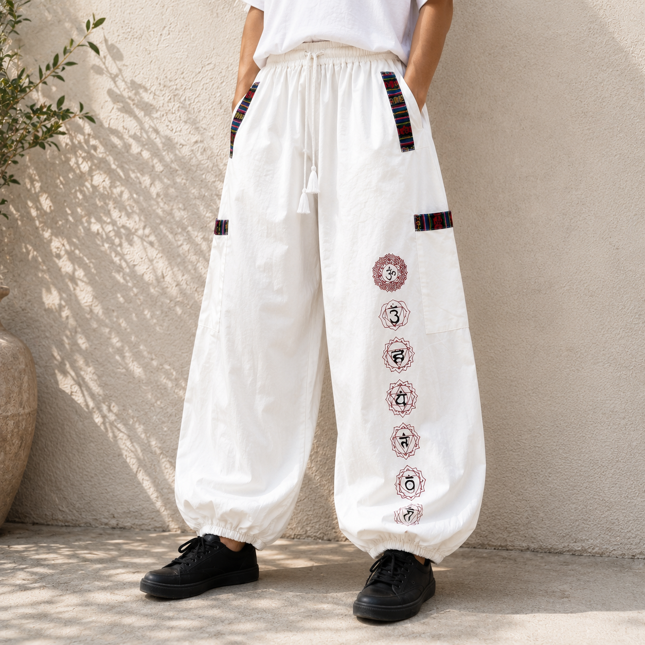 Pahadi Chakra Pants - Cream