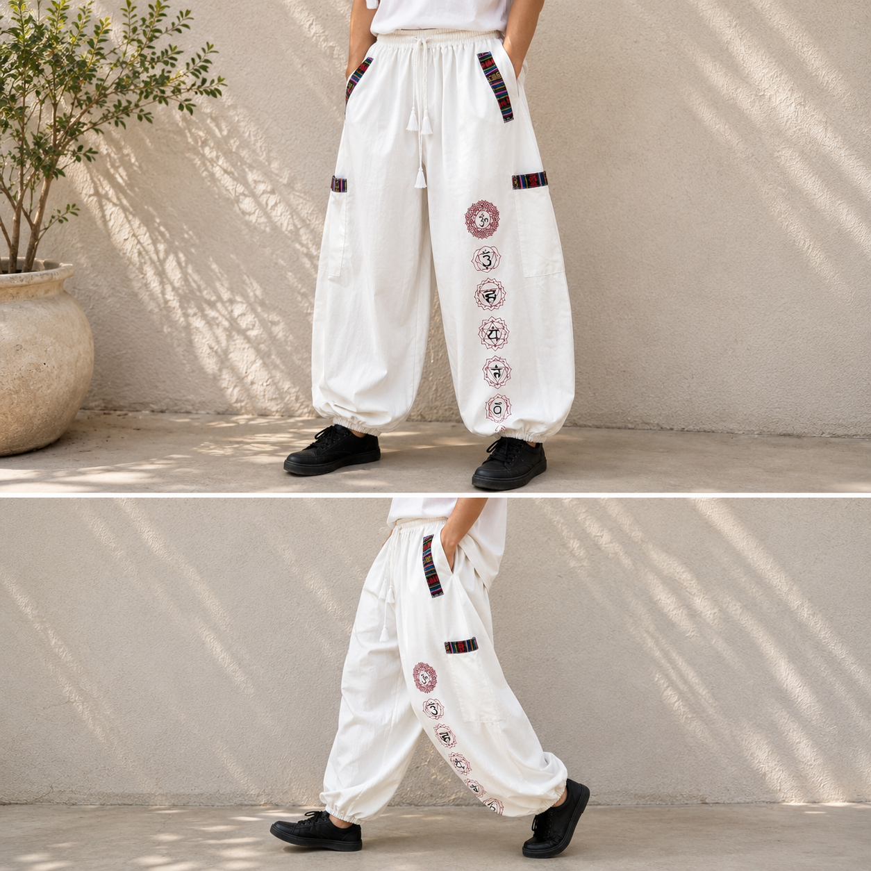 Pahadi Chakra Pants - Cream