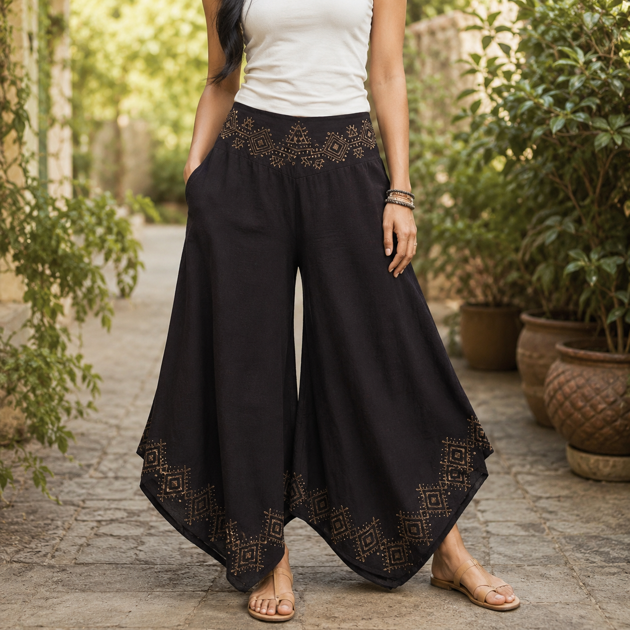 Radha Cotton Pants - Claywood Brown