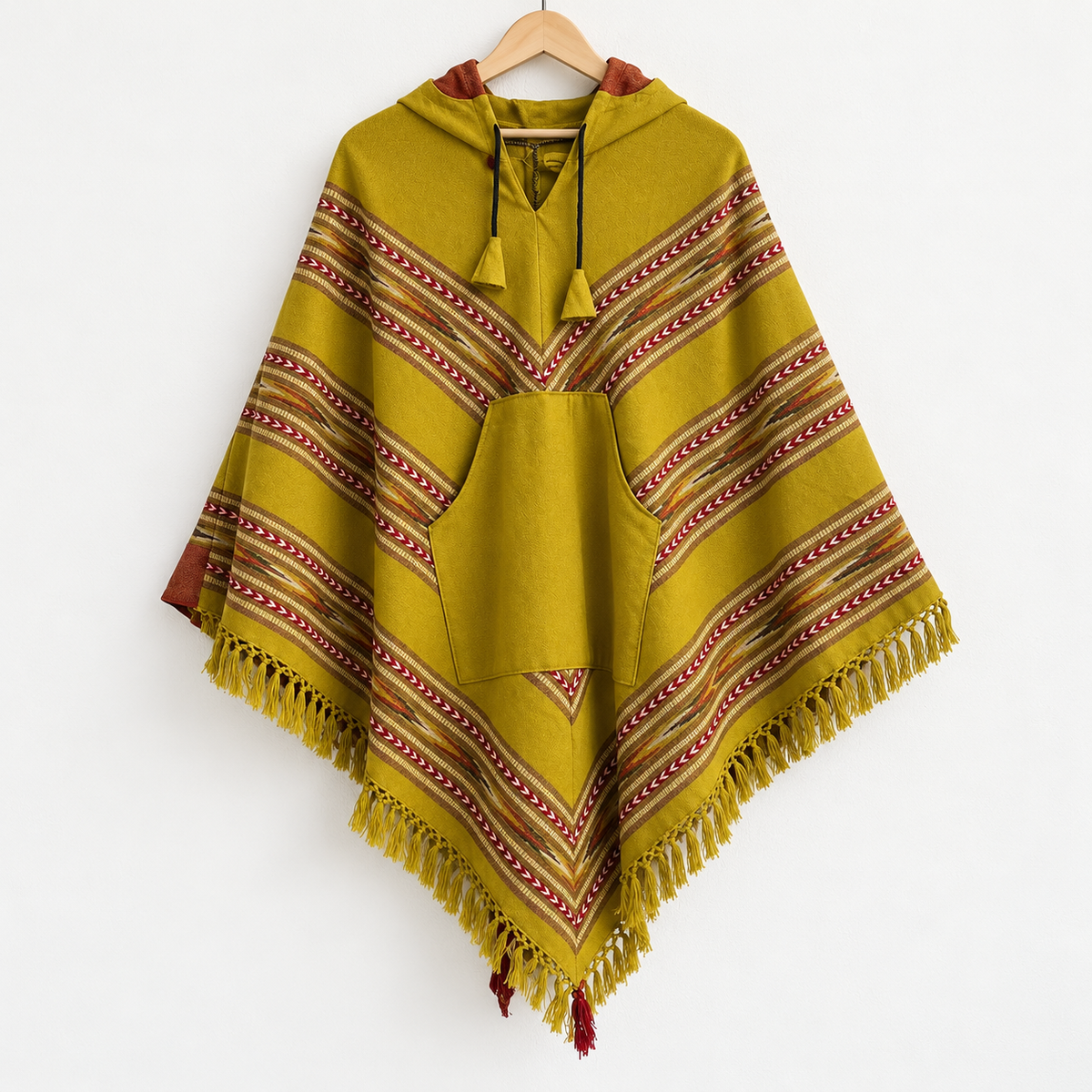Pahadi Poncho 3 Patti with Hood - Green