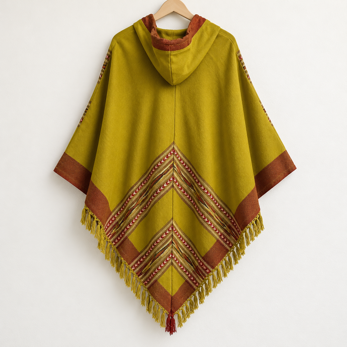 Pahadi Poncho 3 Patti with Hood - Green