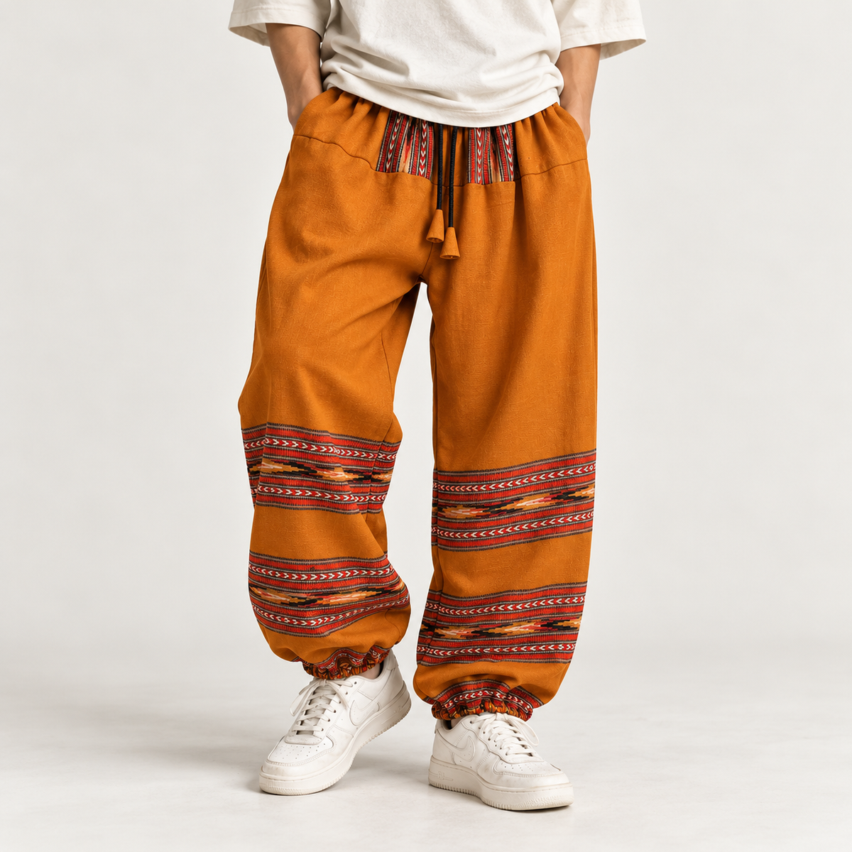 Woollen Kullu 3 Patti Pants- Mustard