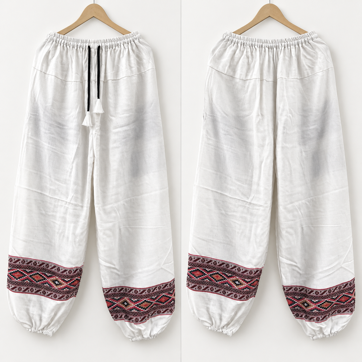 Woollen Pahadi Kullu Pants- White